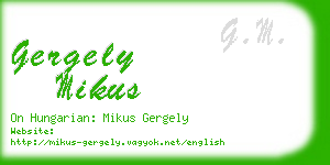 gergely mikus business card